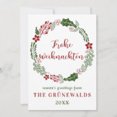 ドイツ ドイツ クリスマスおめでとう、オーダーメイド シーズンカード (正面)