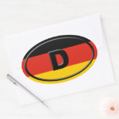 ドイツ – ドイツ – ヨーロッパ 楕円形シール (封筒)