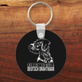 ドイツ・ドラフターの生活は犬のことわざが良い キーホルダー (正面)