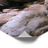 ドイツ、ノイシュワンシュタイン城の下の滝 ポスター (角)