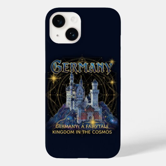 ドイツ ノイシュヴァンシュタイン城の天体アート Case-Mate iPhoneケース (裏面)