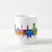 ドイツ ハンブルクのスカイライン コーヒーマグカップ (中央)