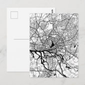 ドイツ ハンブルクの市街地図 ポストカード (正面/裏面)