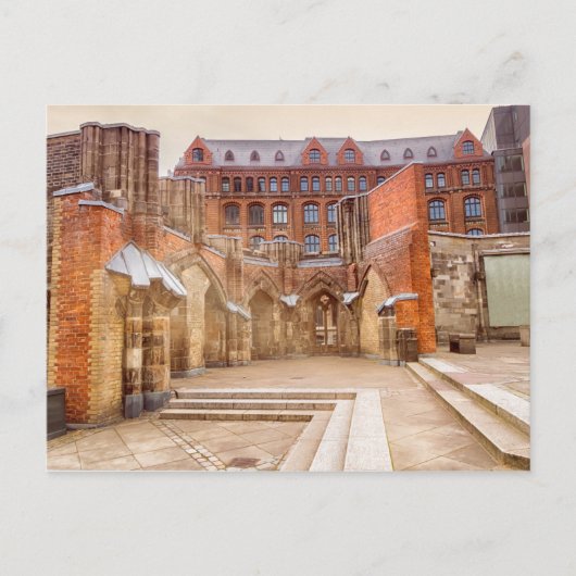 ドイツ・ハンブルクの聖ニコラス教会 ポストカード (正面)