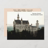 ドイツ、バイエルネウシュワンシュタイン城 ポストカード (正面/裏面)