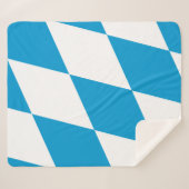 ドイツ、バイエルン州旗とシェルパ毛布 シェルパブランケット (正面(横))