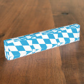 ドイツ,バイエルン州旗と机の銘板 デスクネームプレート (側面)