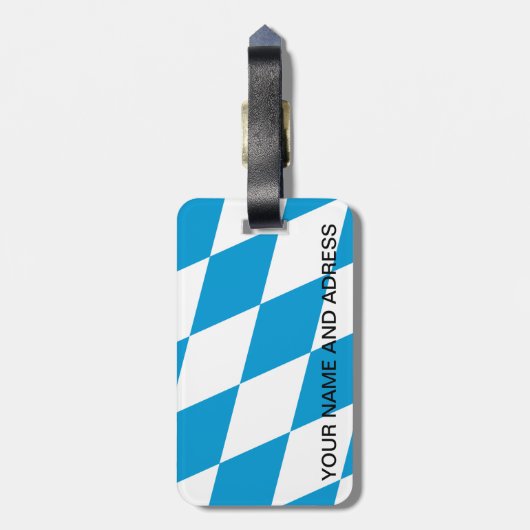 ドイツ，バイエルン州旗の付いた荷札 ラゲッジタグ (裏面縦)