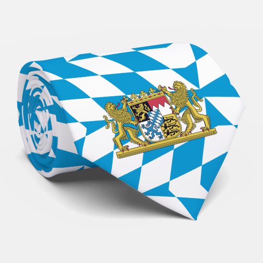 ドイツ,バイエルン州旗の模様 ネクタイ (ロール)