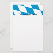 ドイツ，バイエルン州旗を持つ文房具 便箋 (正面/裏面)