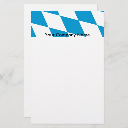 ドイツ，バイエルン州旗を持つ文房具 便箋 (正面/裏面)