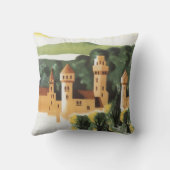 ドイツ、バイエルン州、ドイツの城 ヴィンテージ トラベル アート クッション (裏面)