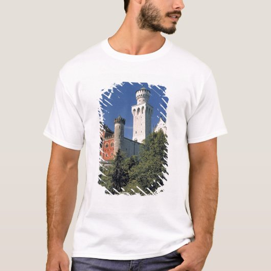 ドイツ、バイエルン州、ノイシュヴァンシュタイン城 Tシャツ (正面)