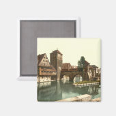 ドイツ、バイエルン、ニュルンベルク、ハンマン・ブリッジ マグネット (正面/裏面)