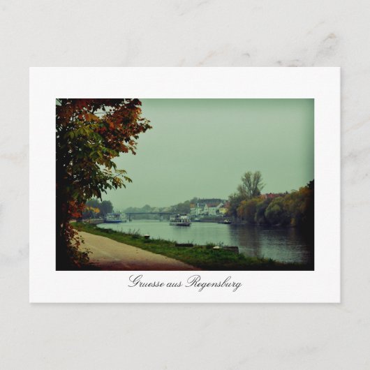 ドイツ，バイエルン，レーゲンスブルク・ドナウ ポストカード (正面)