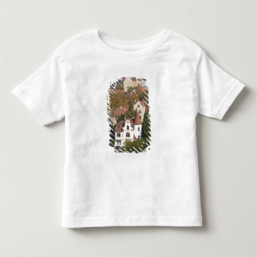 ドイツ バンベルクのスカイライン トドラーTシャツ (正面)
