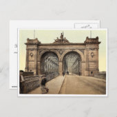 ドイツ、バーデン、マンハイム、ライン橋レアPh ポストカード (正面/裏面)