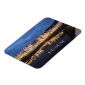 ドイツ、フセム、夜の内陸港 マグネット (左側)