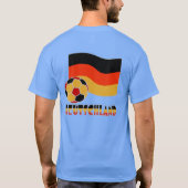 ドイツ フットボール グレー縁 フラグ Tシャツ (裏面)