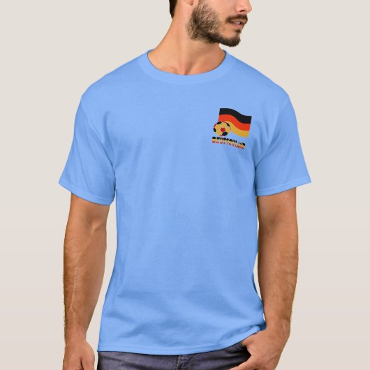 ドイツ フットボール グレー縁 フラグ Tシャツ (正面)