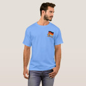 ドイツ フットボール グレー縁 フラグ Tシャツ (正面フル)
