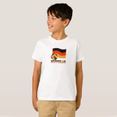 ドイツ フットボール グレー縁 フラグ Tシャツ (正面フル)