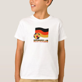 ドイツ フットボール グレー縁 フラグ Tシャツ