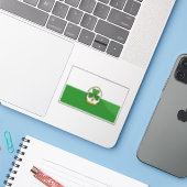 ドイツ・フュルト国旗 シール (ノートパソコンとiPhone)