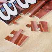 ドイツ，フランクフルトの夕日 ジグソーパズル (側面)