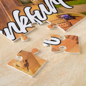 ドイツ,フランクフルトの夕日 ジグソーパズル (側面)