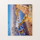 ドイツ,フランクフルトの美しい夕日 ジグソーパズル (縦)