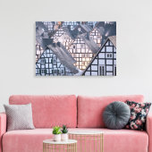 ドイツ、フリーデンバーグの半木造の家 キャンバスプリント (インサイチュ (リビング))