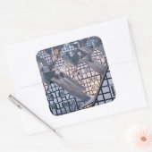 ドイツ、フリーデンバーグの半木造の家 スクエアシール (封筒)