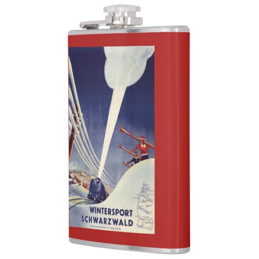 ドイツ-ブラックフォレストのスキー フラスク (左)