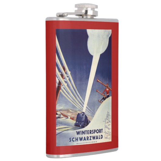 ドイツ-ブラックフォレストのスキー フラスク (右)