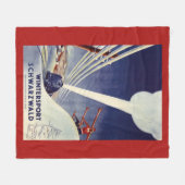 ドイツ-ブラックフォレストのスキー フリースブランケット (正面(横))