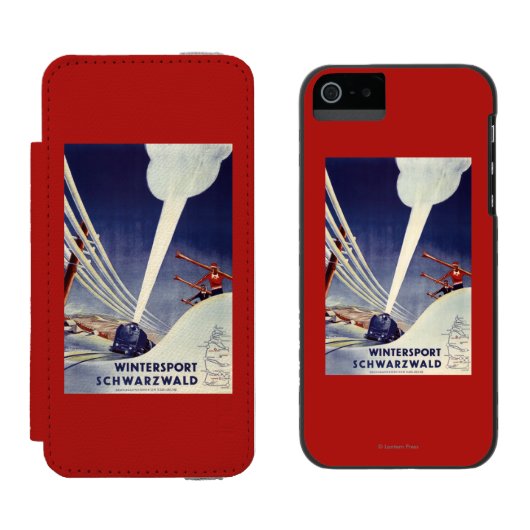 ドイツ-ブラックフォレストのスキー INCIPIO iPhoneウォレットケース (並び)