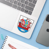 ドイツ、ブレマーヘブンのコート シール (ノートパソコンとiPhone)