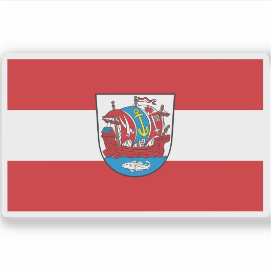ドイツ,ブレーメルヘブン国旗 シール (正面)