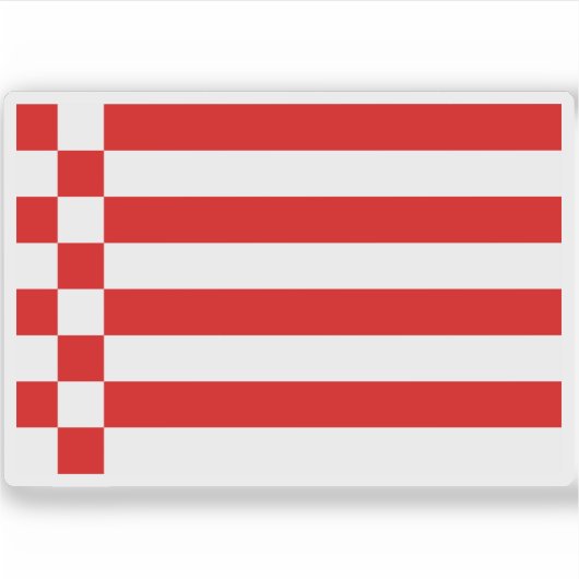 ドイツ，ブレーメン市州国旗 シール (正面)