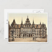 ドイツ、ヘッセナッソー、ウィースバーデン、コートハウス ポストカード (正面/裏面)