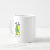 ドイツ、ヘッセン州タンの紋章 コーヒーマグカップ (正面左)