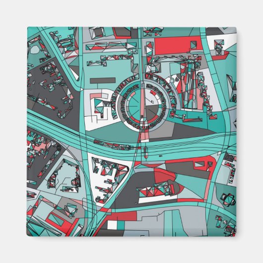 ドイツ，ベルリンの地図 マグネット (正面)