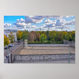 ドイツ，ベルリンの壁区の眺め ポスター