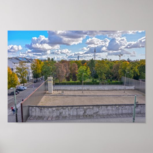 ドイツ，ベルリンの壁区の眺め ポスター (正面)