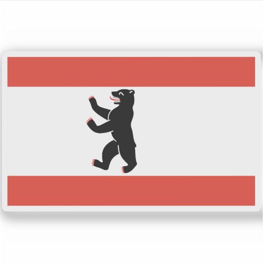 ドイツ・ベルリン国旗 シール (正面)