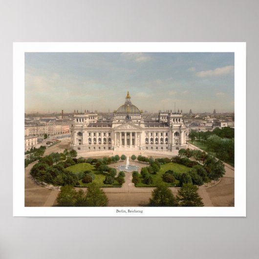 ドイツ，ベルリン建物，レイクスタグ ポスター (正面)