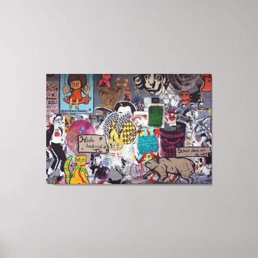 ドイツ，ベルリン，グラフィティ キャンバスプリント (正面)