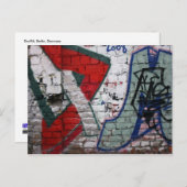 ドイツ，ベルリン，グラフィティ ポストカード (正面/裏面)