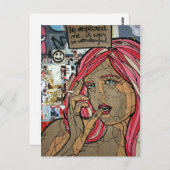 ドイツ,ベルリン,グラフィティ ポストカード (正面/裏面)